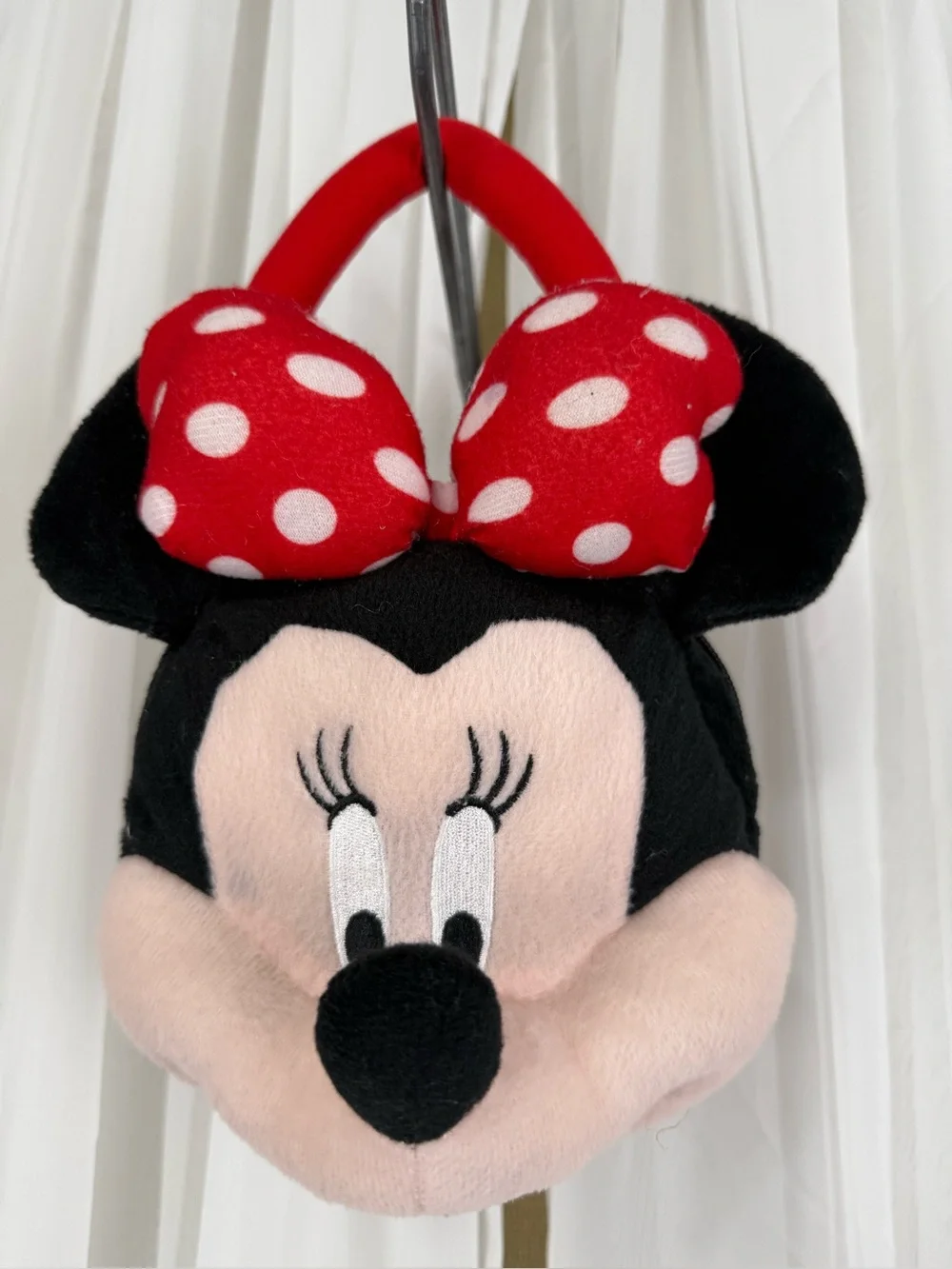 Disney Minnie Mouse Plush Purse Red Polka Dot Bow